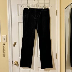 Corduroy Straight Black Trousers